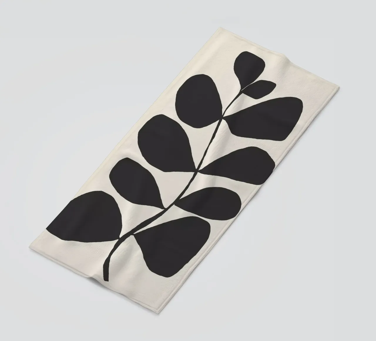 Abstract Minimal -Plant 3 beach towel by ThingDesign