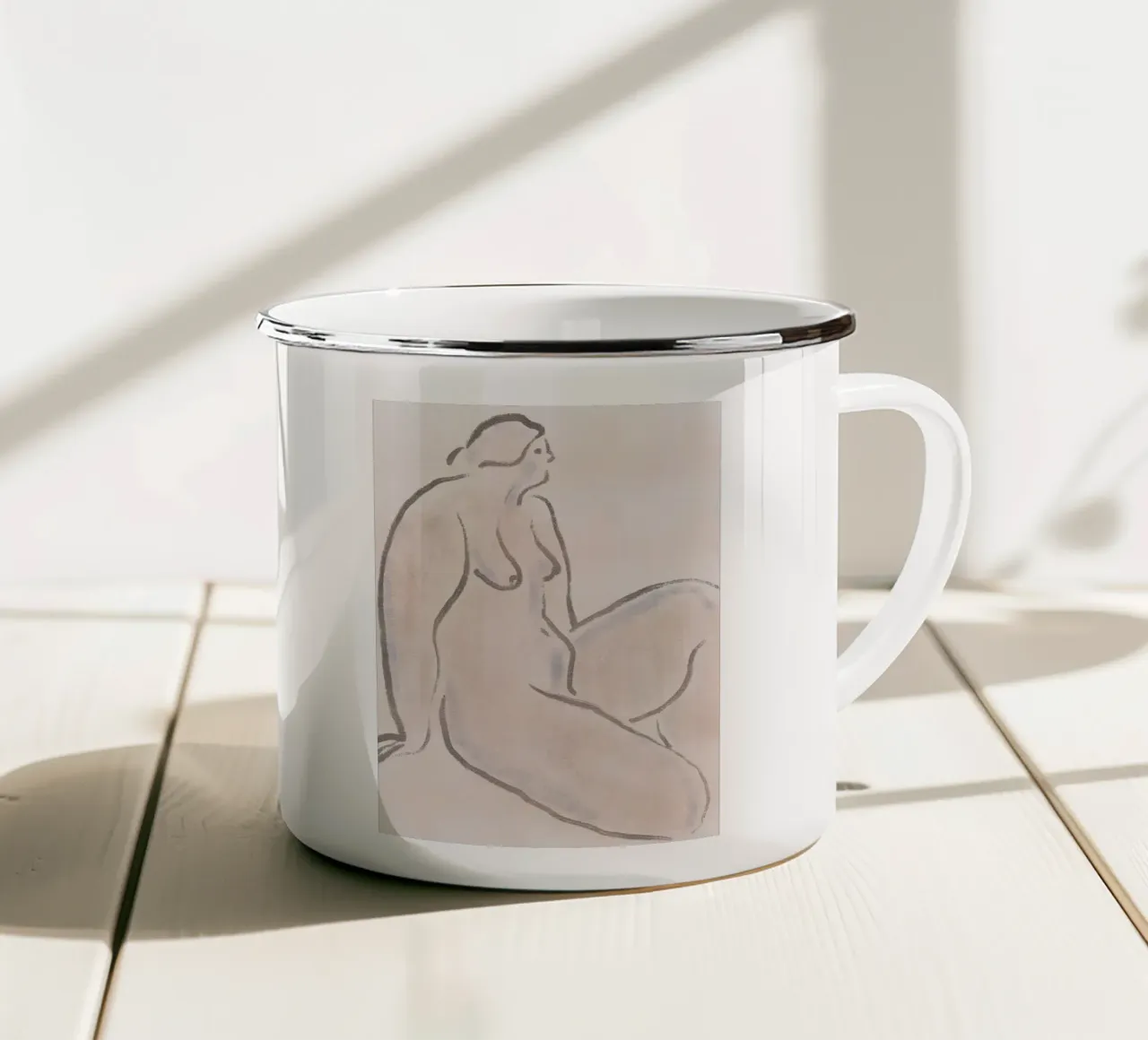 Nudo pastello 05 tazza in smalto da Little Dean