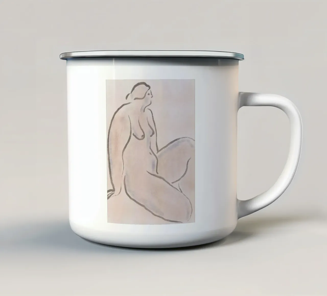 Nudo pastello 05 tazza in smalto da Little Dean