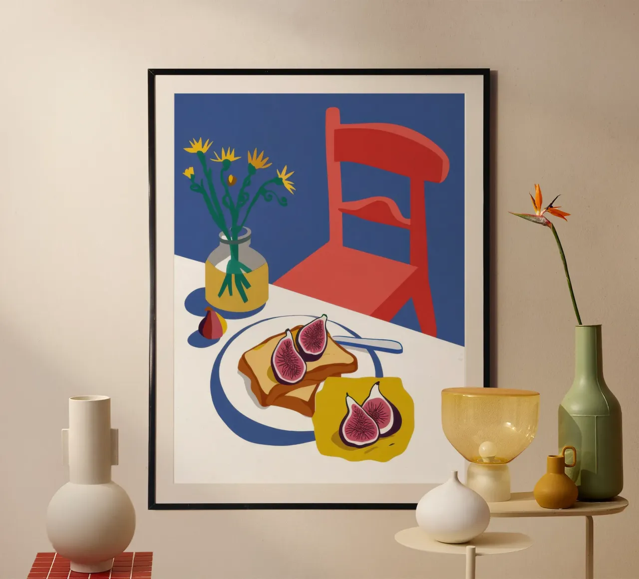 Symfonie van de karmozijnrode stoel poster van Autumn Season