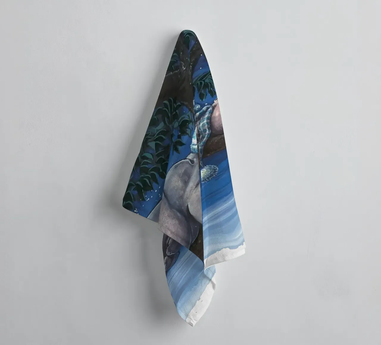 HIPPOS IN THE CHERRY TREE - Sleeping Hippo asciugamano da bagno da Vintage Van Gogh