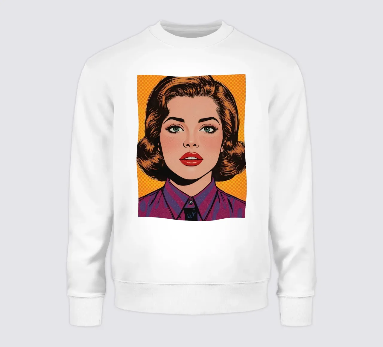 Donna in tailleur Ritratto in stile Pop Art felpa da DesignDoodle
