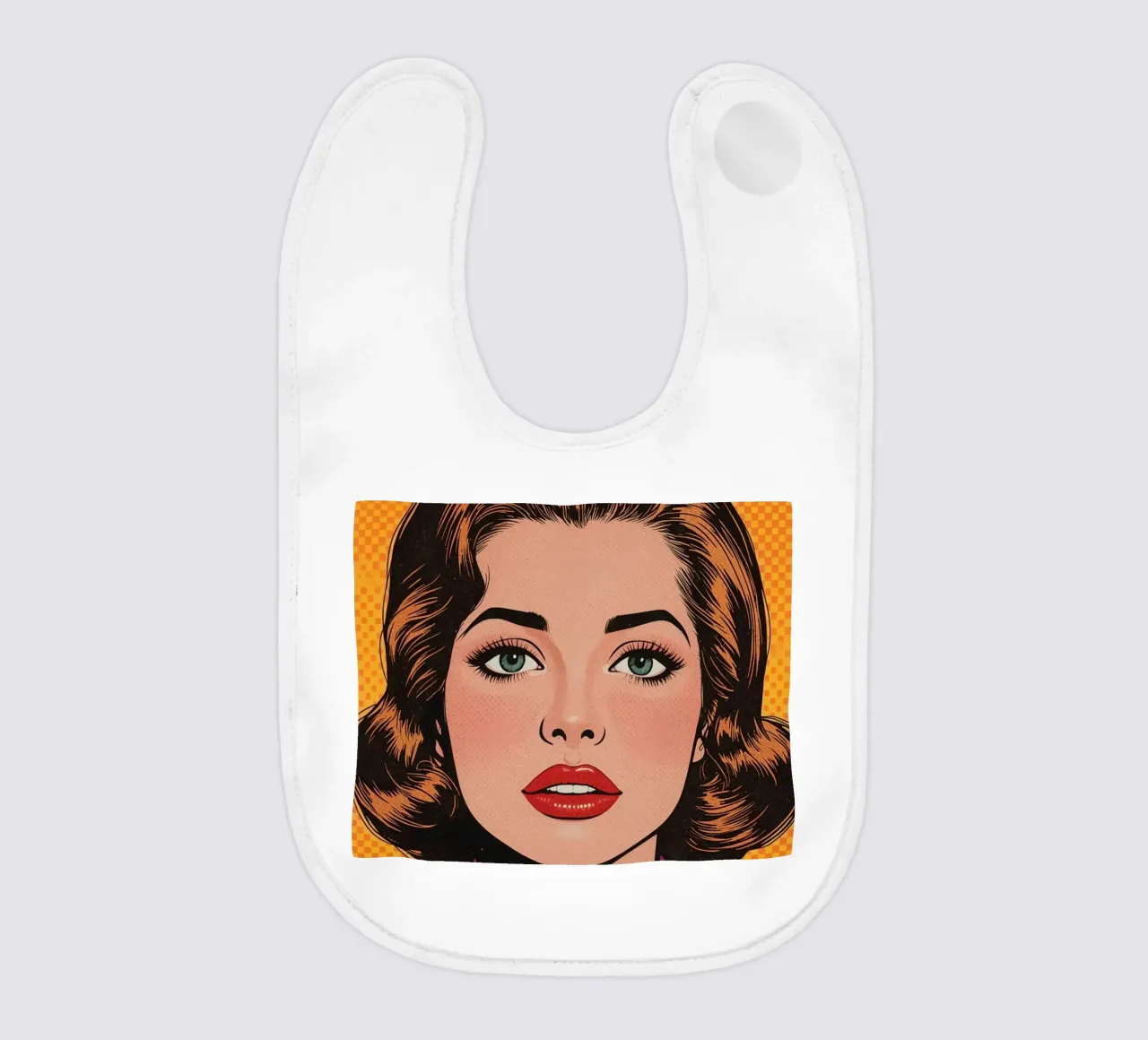 Donna in tailleur Ritratto in stile Pop Art bavaglino da DesignDoodle