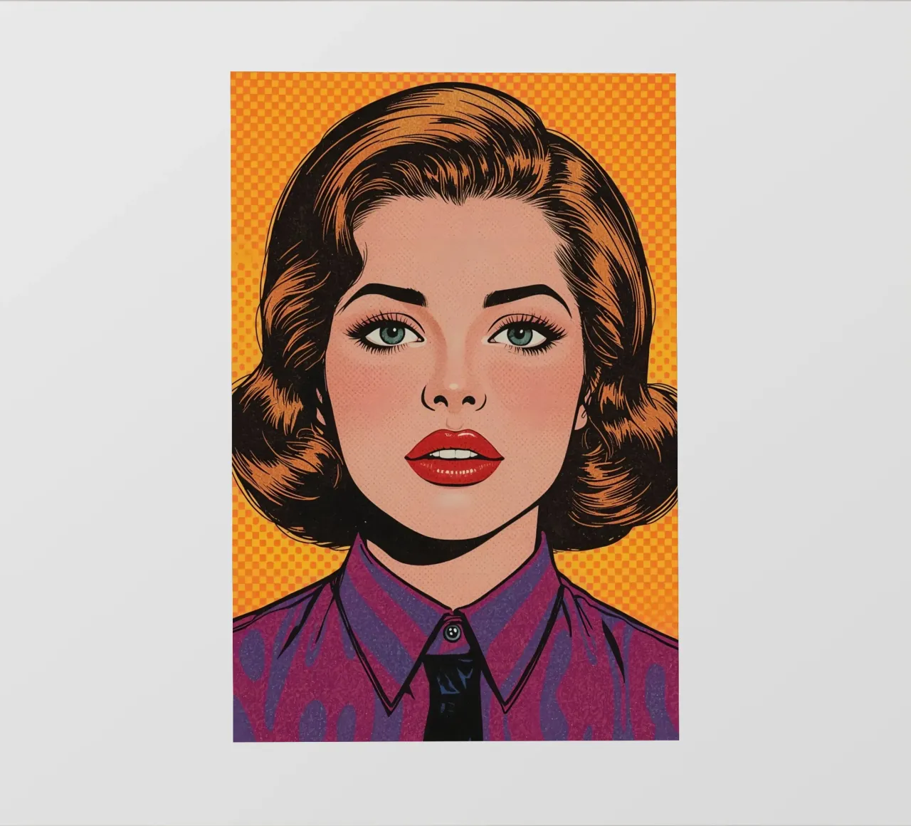 Donna in tailleur Ritratto in stile Pop Art pellicola backlit da DesignDoodle