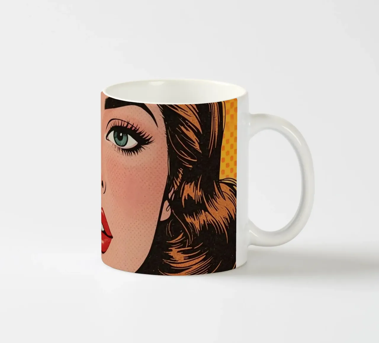 Donna in tailleur Ritratto in stile Pop Art tazza in ceramica da DesignDoodle