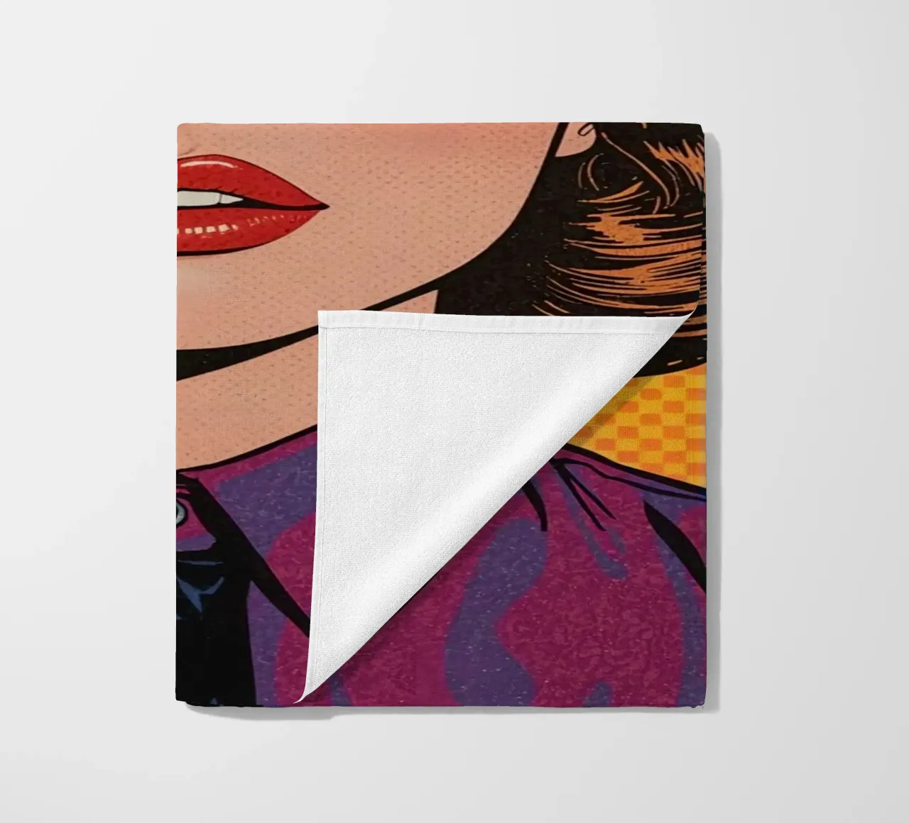 Donna in tailleur Ritratto in stile Pop Art telo mare da DesignDoodle