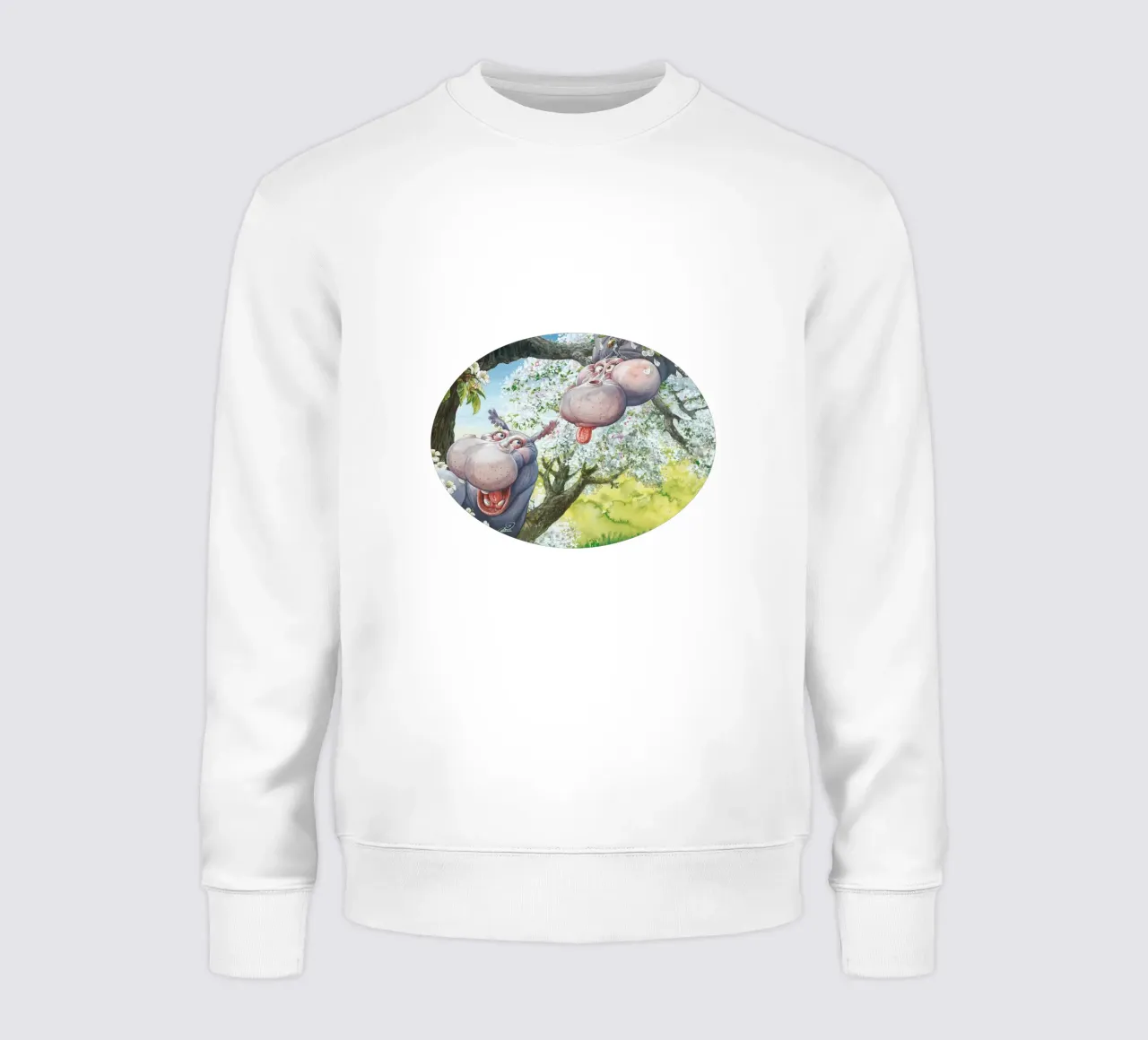 HIPPOS IN THE CHERRY TREE felpa da Vintage Van Gogh