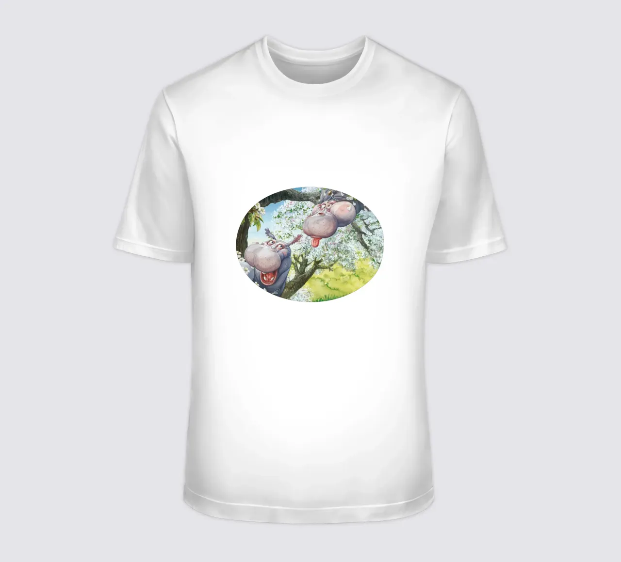 HIPPOS IN THE CHERRY TREE t-shirt da Vintage Van Gogh