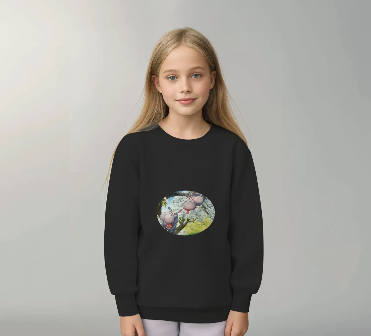 HIPPOS IN THE CHERRY TREE felpa bambino da Vintage Van Gogh