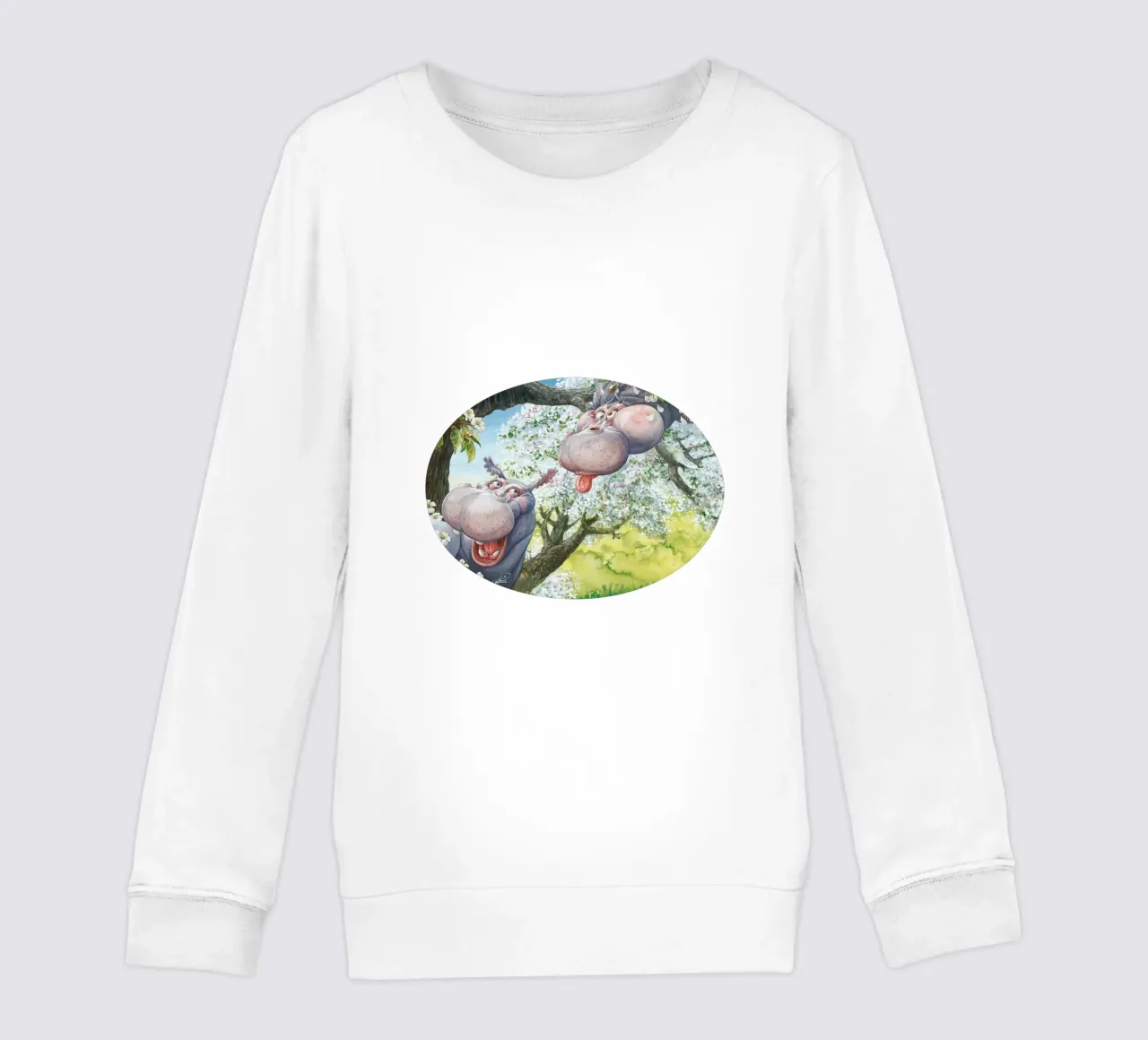 HIPPOS IN THE CHERRY TREE felpa bambino da Vintage Van Gogh