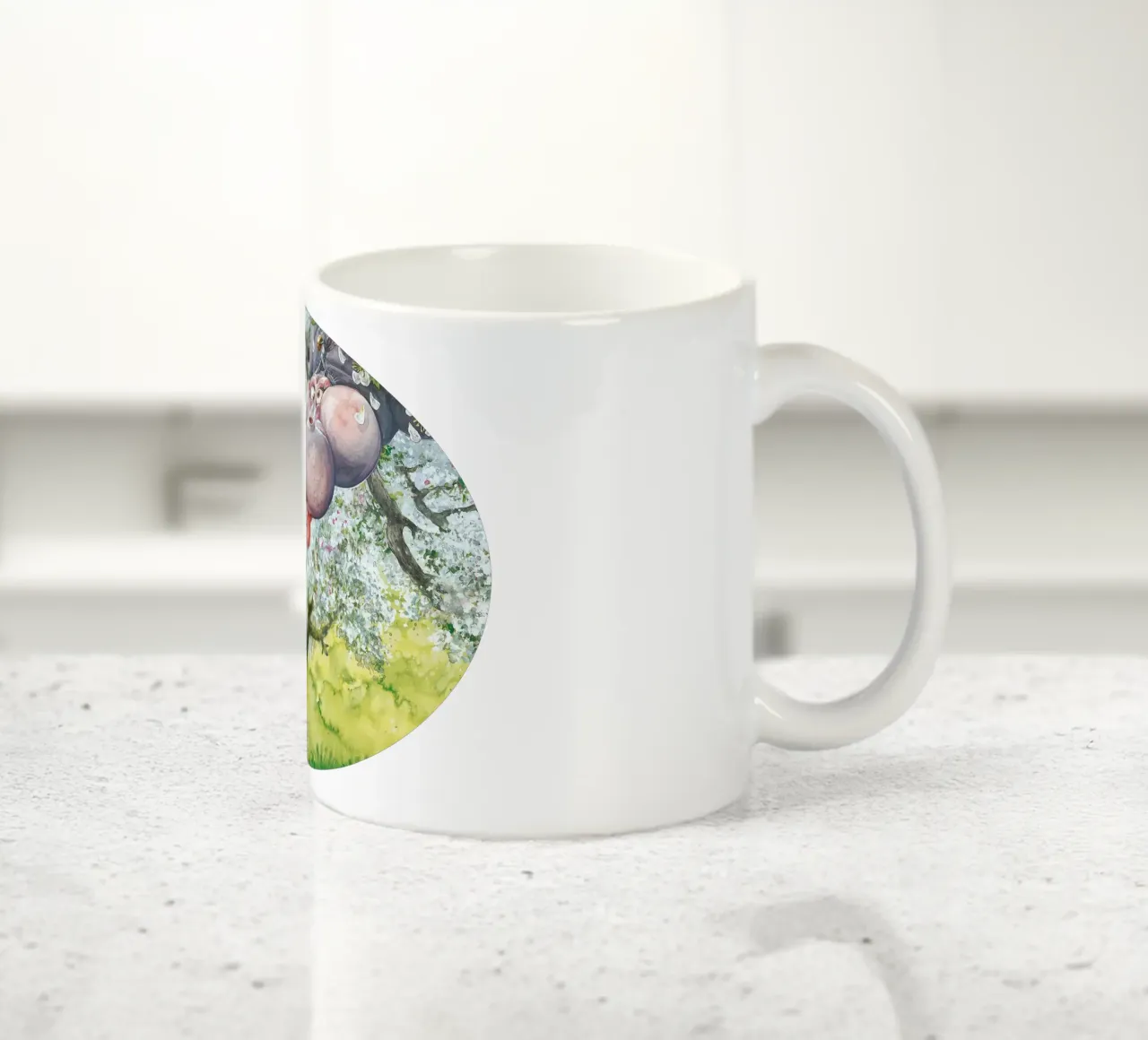 HIPPOS IN THE CHERRY TREE tazza in ceramica da Vintage Van Gogh