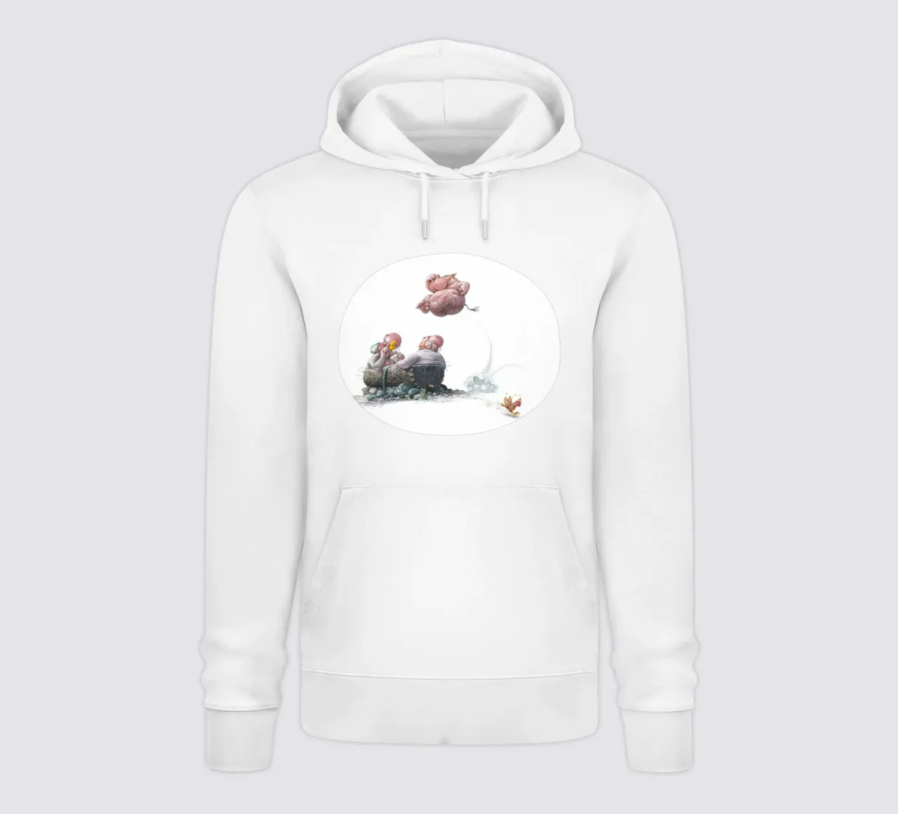 HIPPOS IN THE CHERRY TREE - Hippo Jump felpa con cappuccio da Vintage Van Gogh