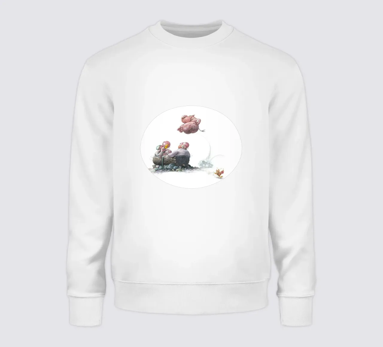 HIPPOS IN THE CHERRY TREE - Hippo Jump felpa da Vintage Van Gogh