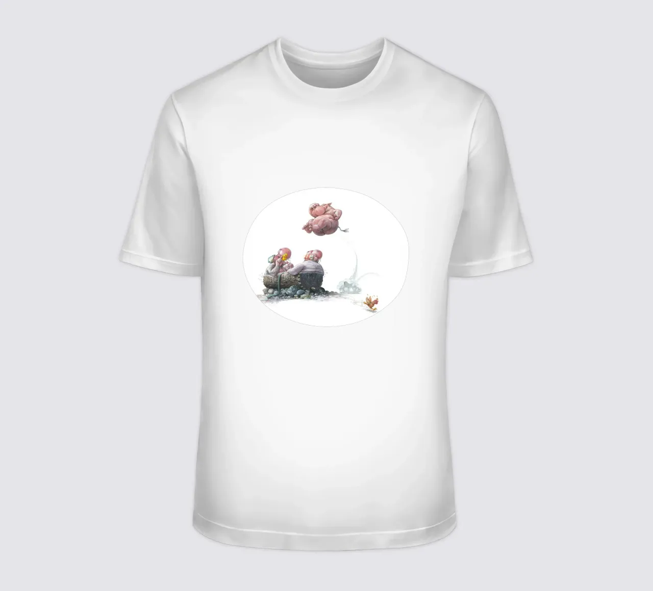 HIPPOS IN THE CHERRY TREE - Hippo Jump t-shirt da Vintage Van Gogh