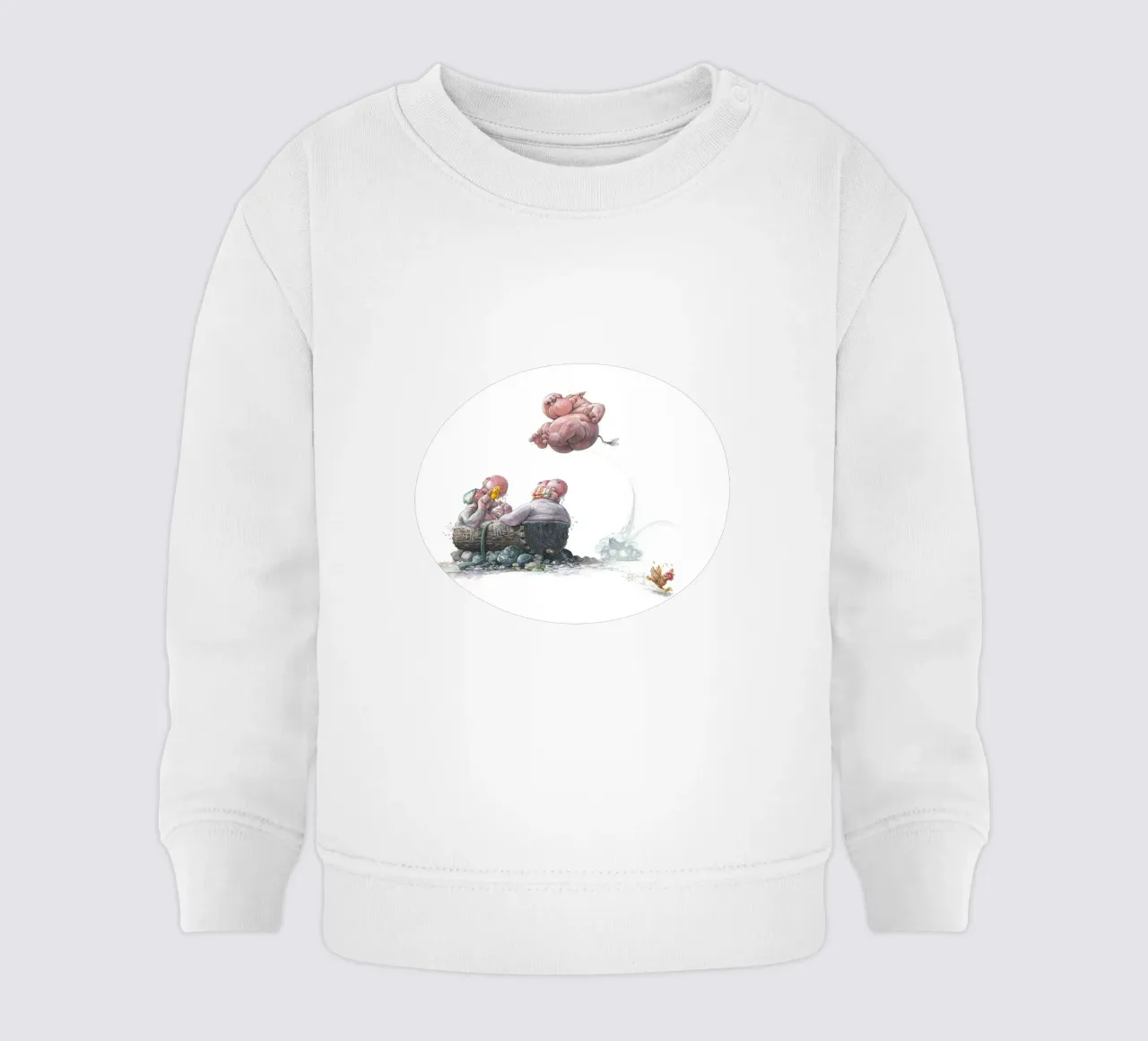 HIPPOS IN THE CHERRY TREE - Hippo Jump felpa neonato da Vintage Van Gogh