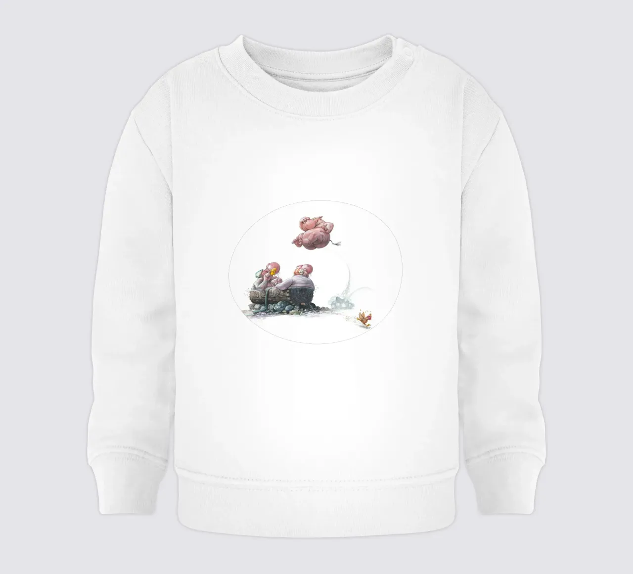 HIPPOS IN THE CHERRY TREE - Hippo Jump felpa neonato da Vintage Van Gogh
