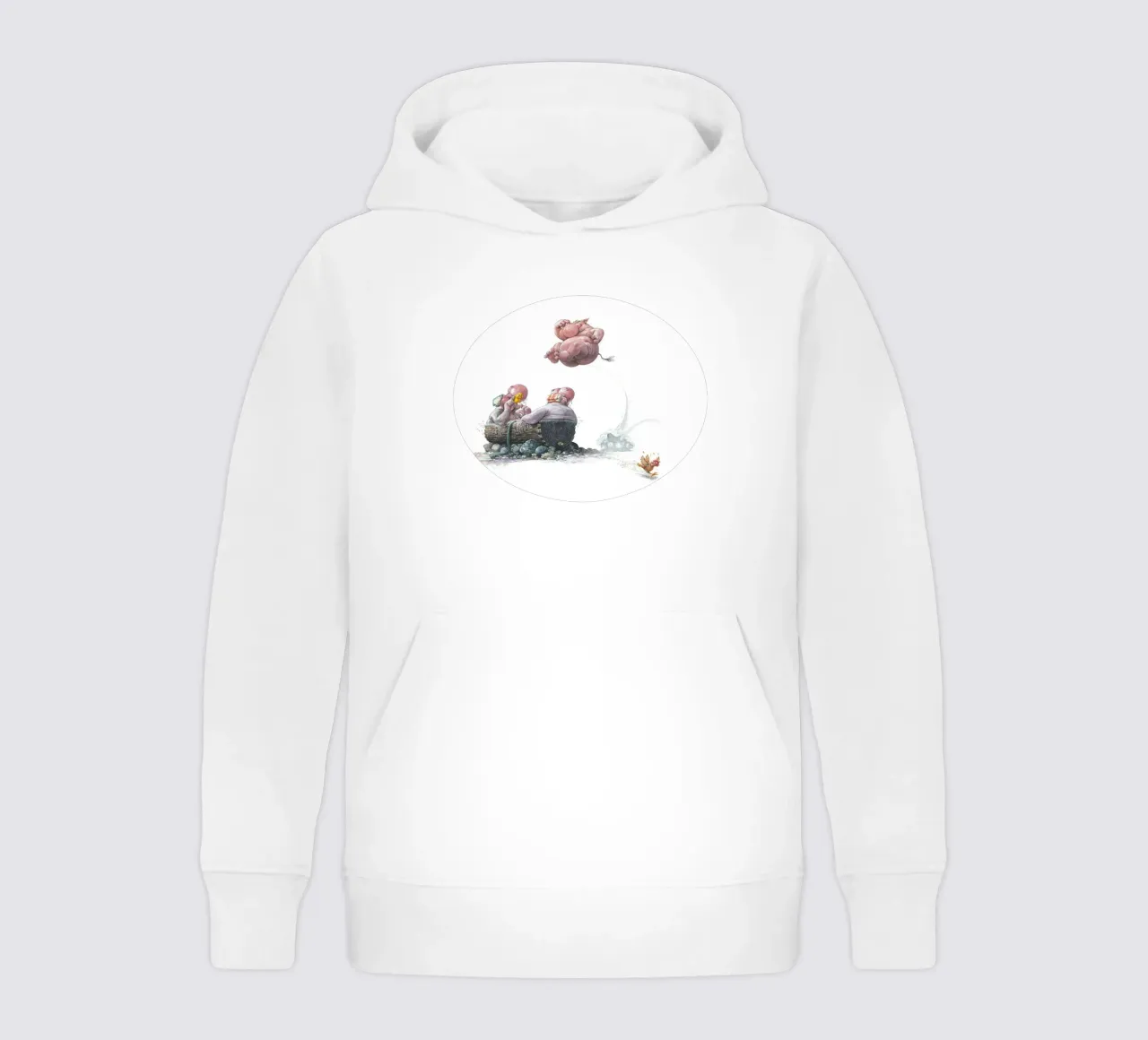 HIPPOS IN THE CHERRY TREE - Hippo Jump felpa bambino con cappuccio da Vintage Van Gogh