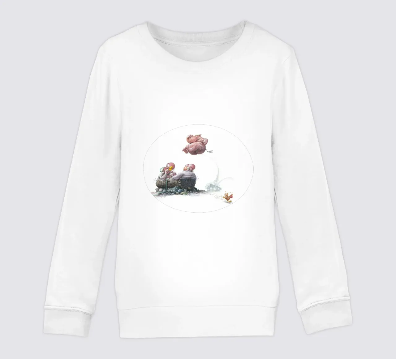 HIPPOS IN THE CHERRY TREE - Hippo Jump felpa bambino da Vintage Van Gogh