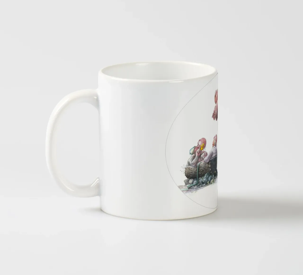 HIPPOS IN THE CHERRY TREE - Hippo Jump tazza in ceramica da Vintage Van Gogh