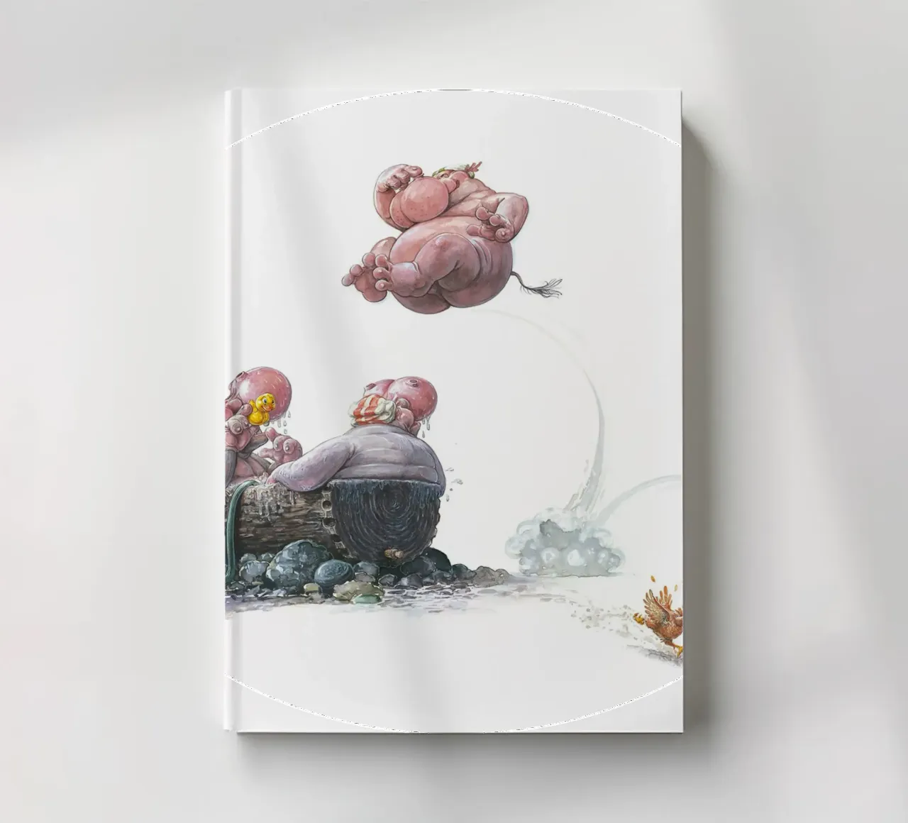 HIPPOS IN THE CHERRY TREE - Hippo Jump notebook by Vintage Van Gogh