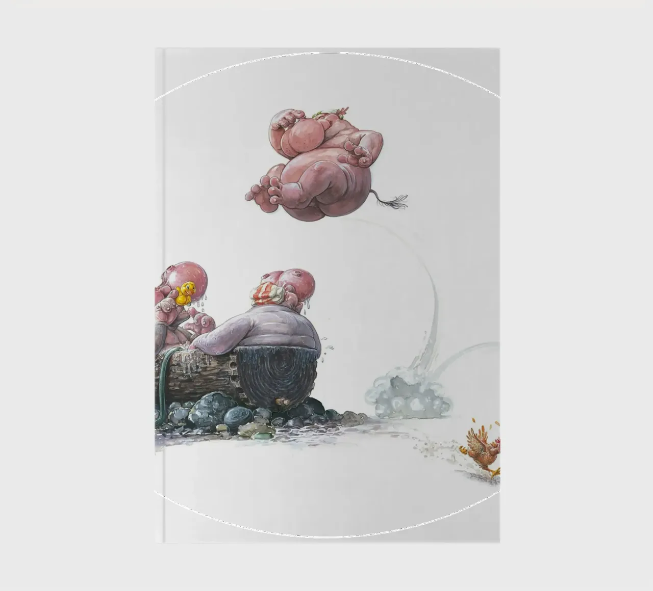 HIPPOS IN THE CHERRY TREE - Hippo Jump notebook by Vintage Van Gogh