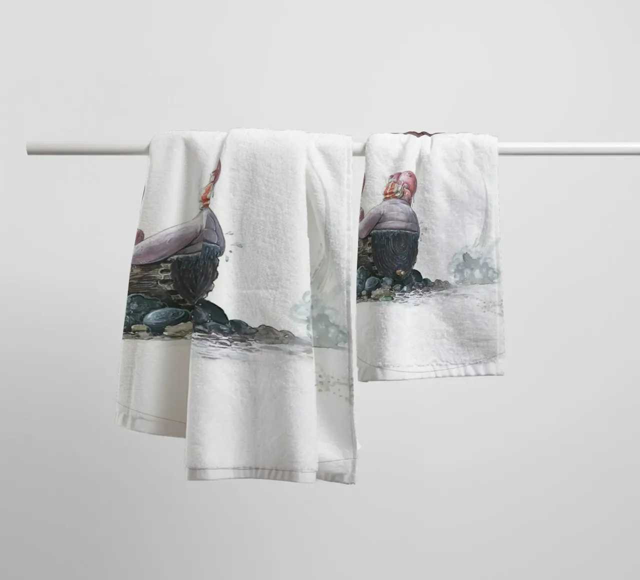 HIPPOS IN THE CHERRY TREE - Hippo Jump asciugamano da bagno da Vintage Van Gogh