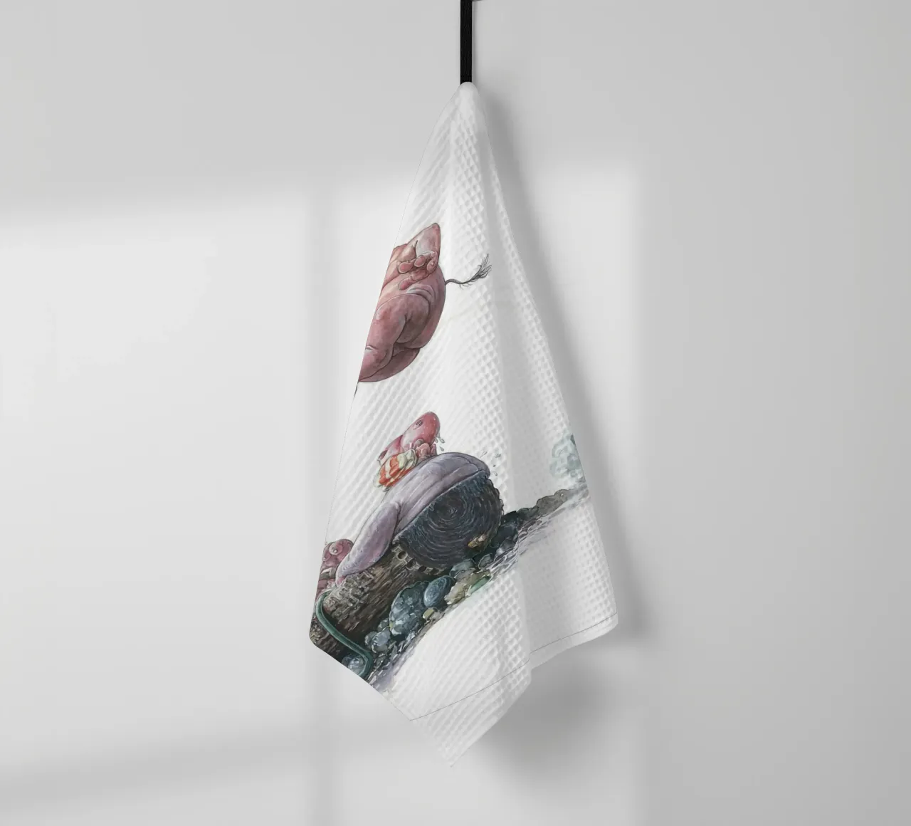 HIPPOS IN THE CHERRY TREE - Hippo Jump canovaccio da cucina da Vintage Van Gogh