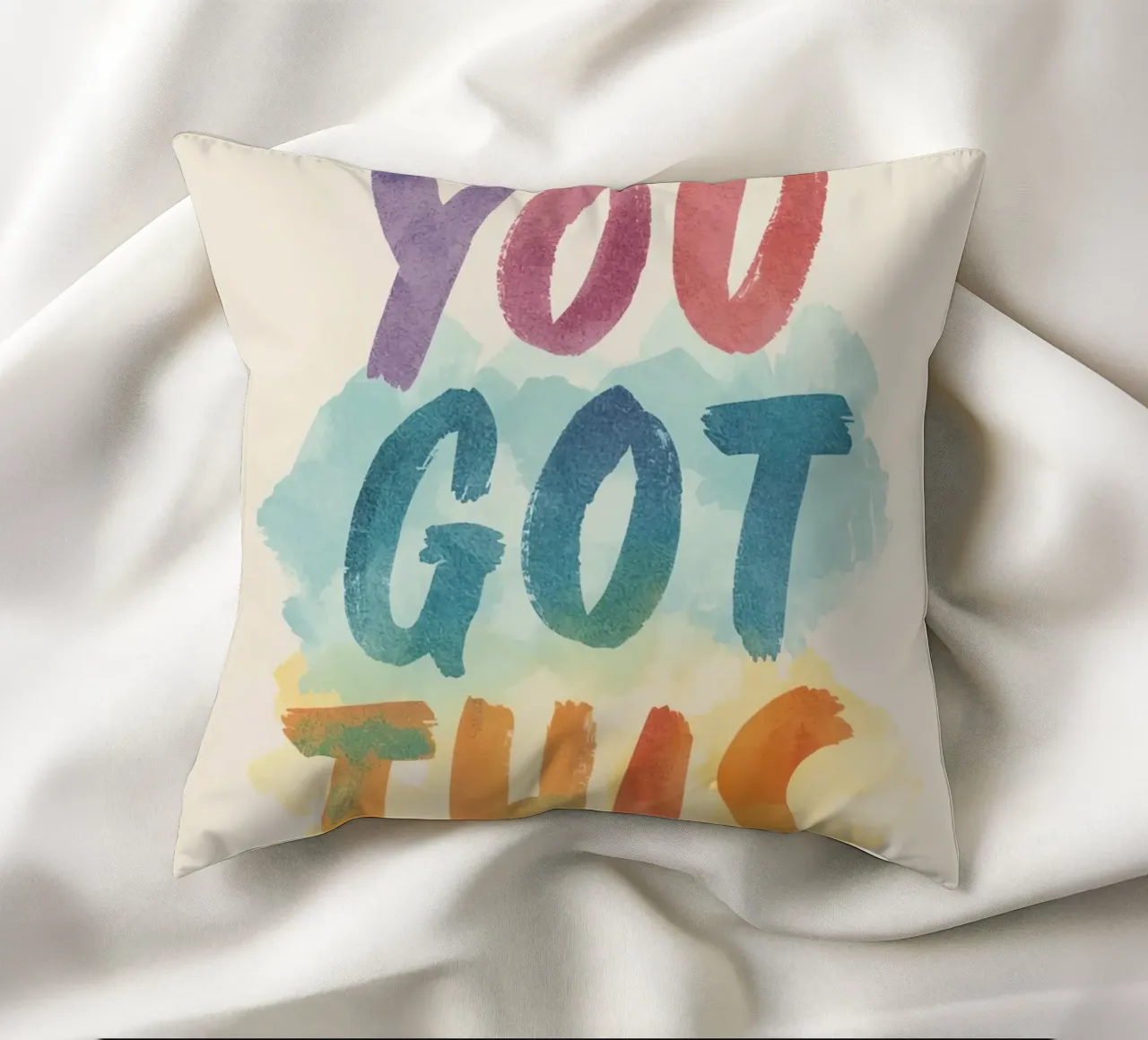 You Got This Kunst im Aquarellstil Kissen von DesignDoodle