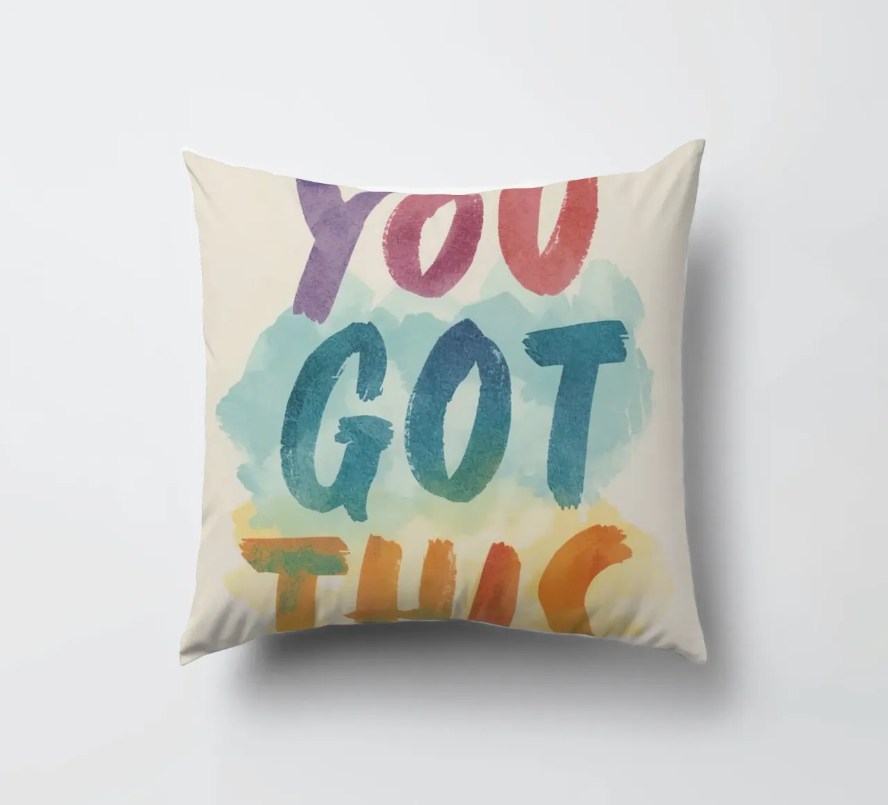 You Got This Kunst im Aquarellstil Kissen von DesignDoodle
