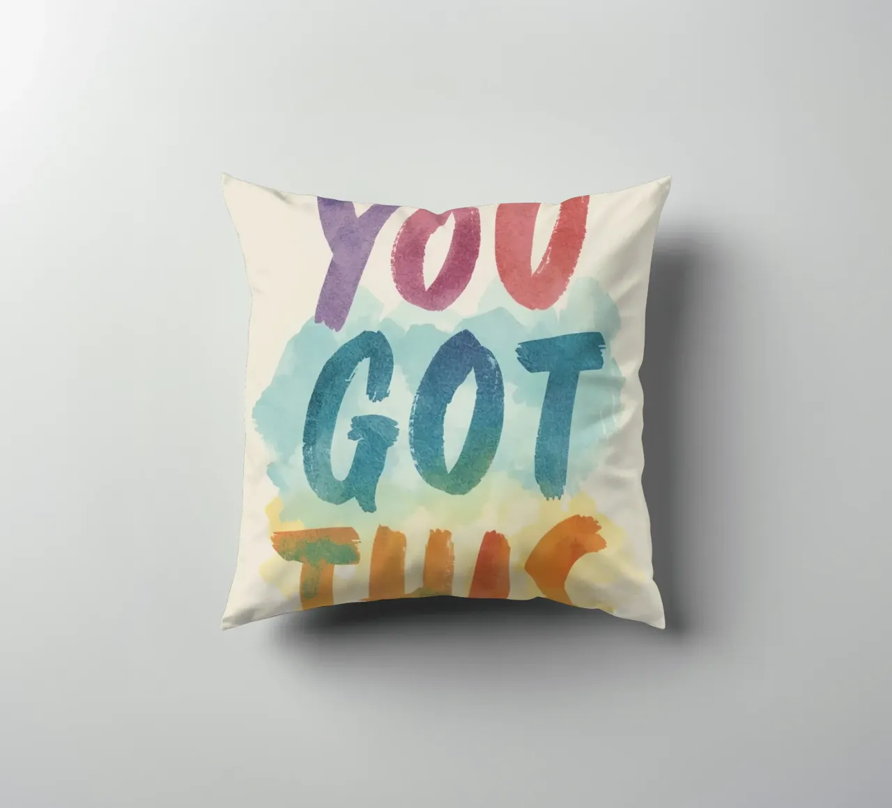 You Got This Kunst im Aquarellstil Kissen von DesignDoodle