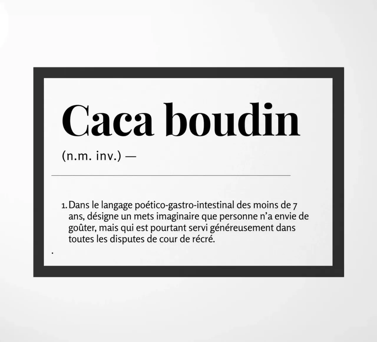CACA BOUDIN zerbino da Tisha Shop