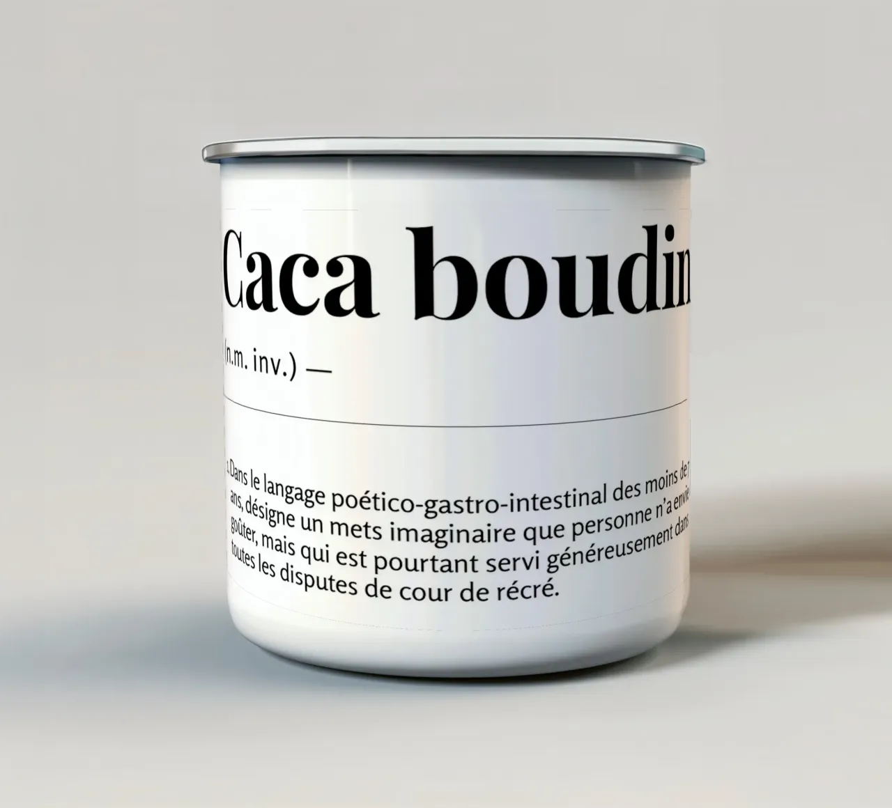 CACA BOUDIN tazza in smalto da Tisha Shop