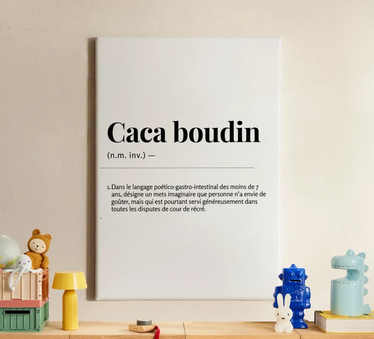CACA BOUDIN tela con Cornice a cassetta da Tisha Shop