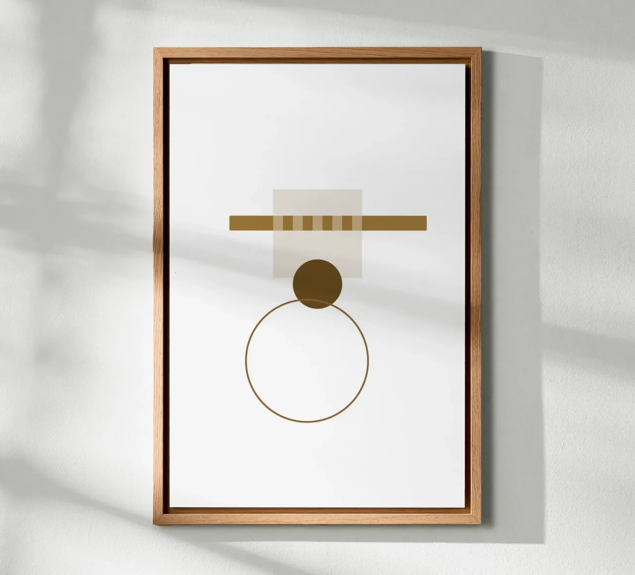Minimal Geometry #3 canvas with Floater frame by Ella.Wilfriede
