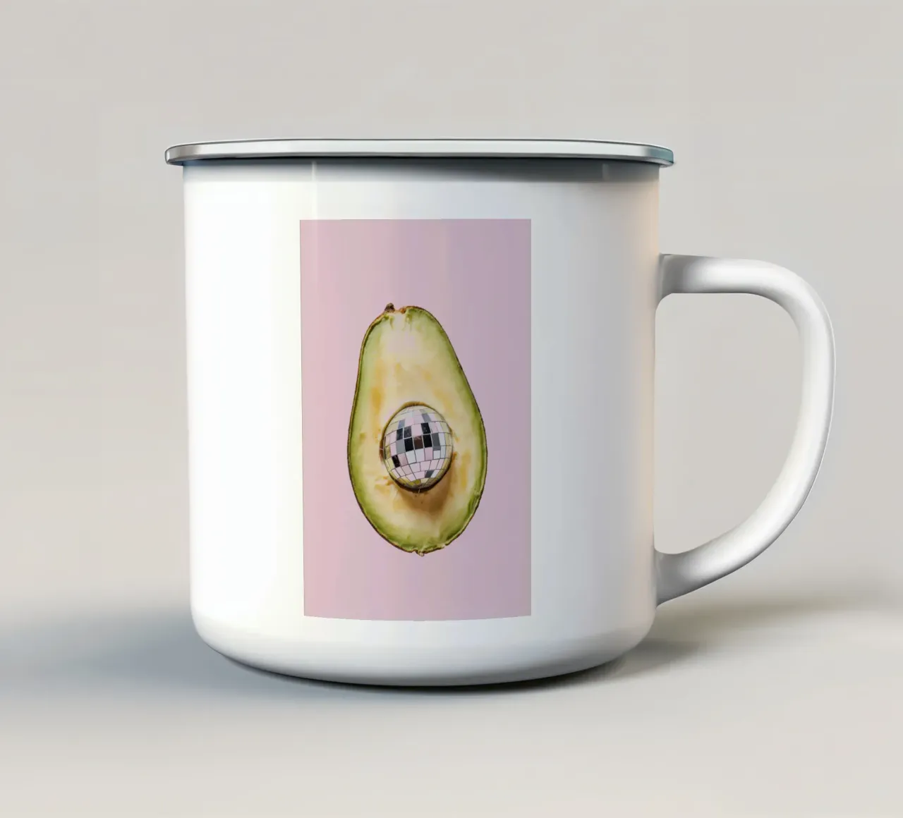 Funky Disco Avocado tazza in smalto da Attaboy Dsgn