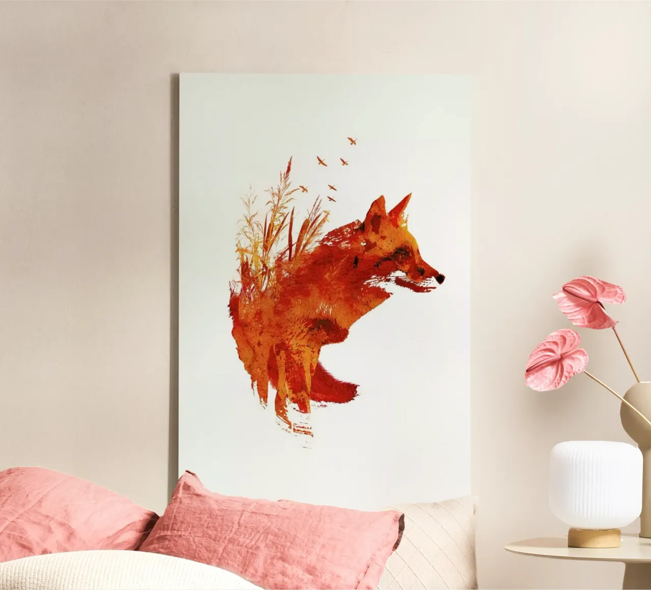 Plattensee Fox tela con Cornice a cassetta da Róbert Farkas