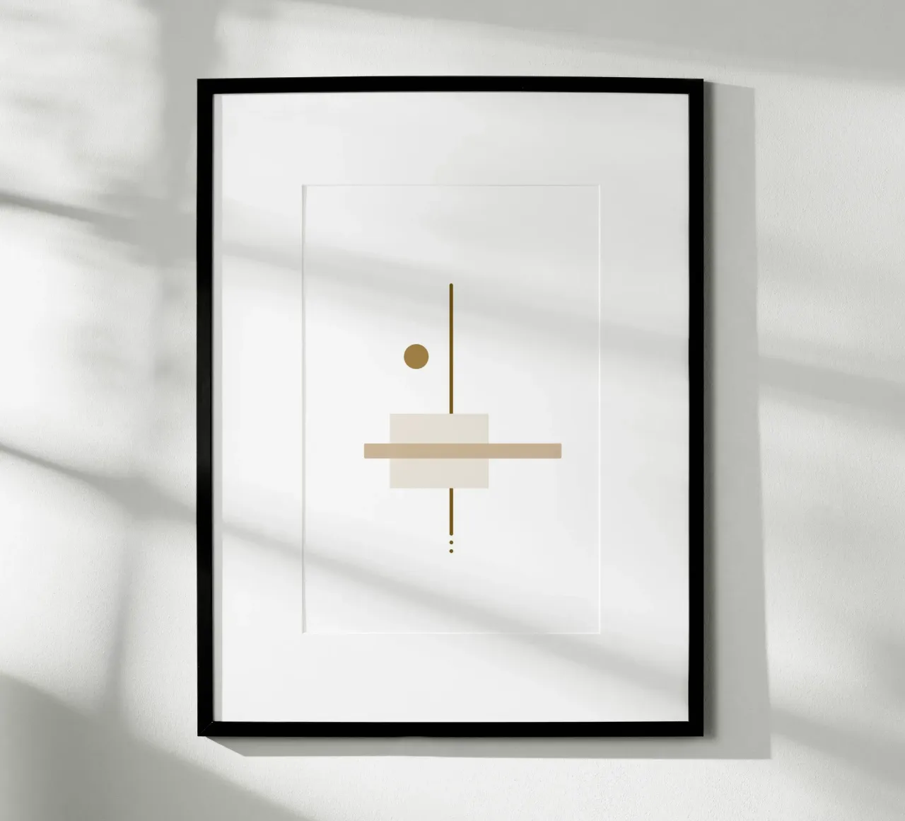 Geometria minima #4 poster con telaio in alluminio da Ella.Wilfriede