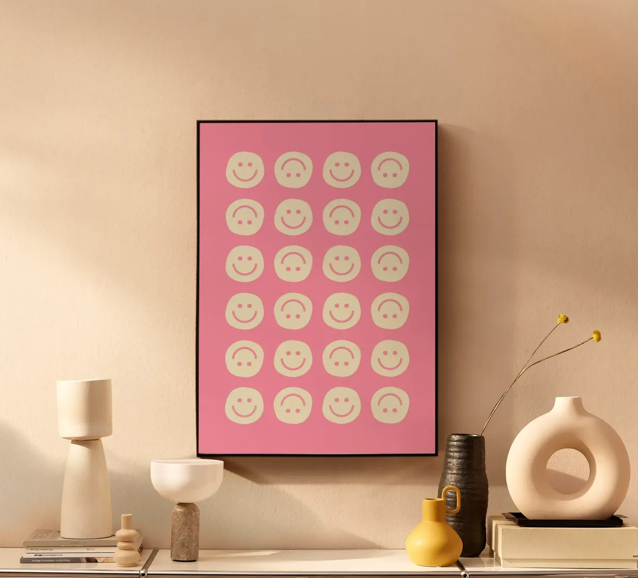 Pink Smiley plexiglass da Attaboy Dsgn