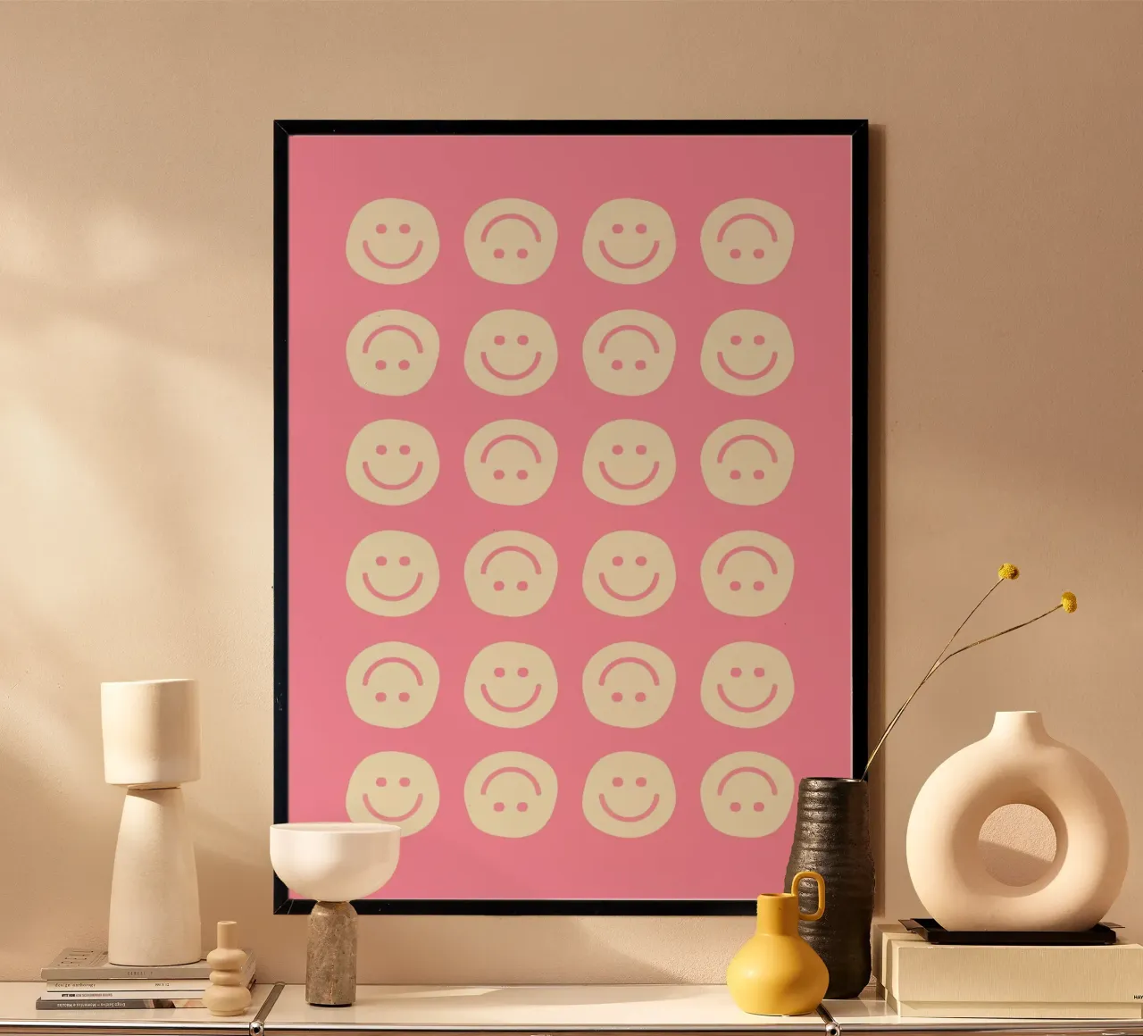 Pink Smiley poster da Attaboy Dsgn