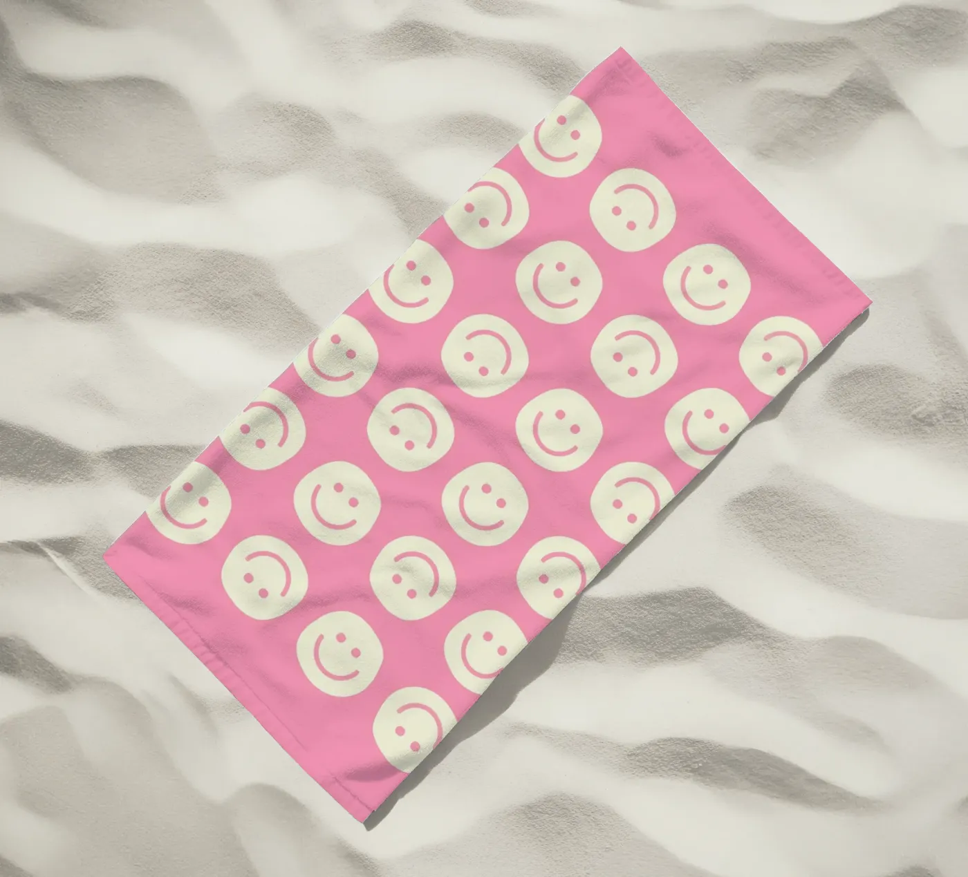 Pink Smiley telo mare da Attaboy Dsgn