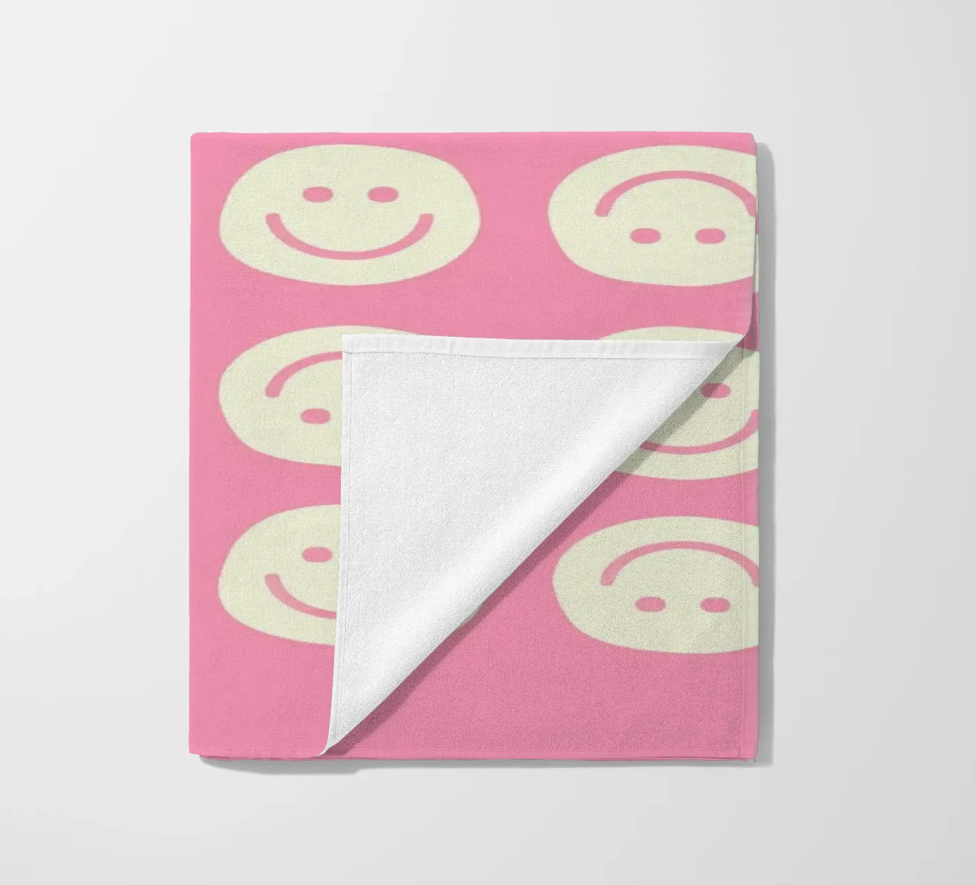 Pink Smiley telo mare da Attaboy Dsgn