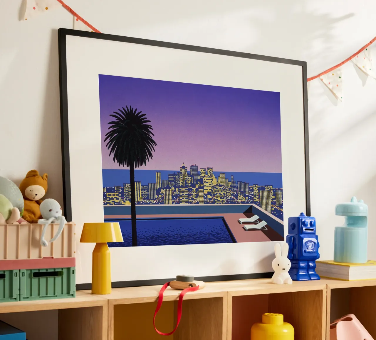 Piscina a cielo aperto poster con telaio in alluminio da HKS JAPANESESTORE
