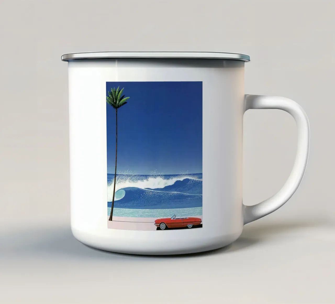 Auto rossa d'epoca tazza in smalto da HKS JAPANESESTORE