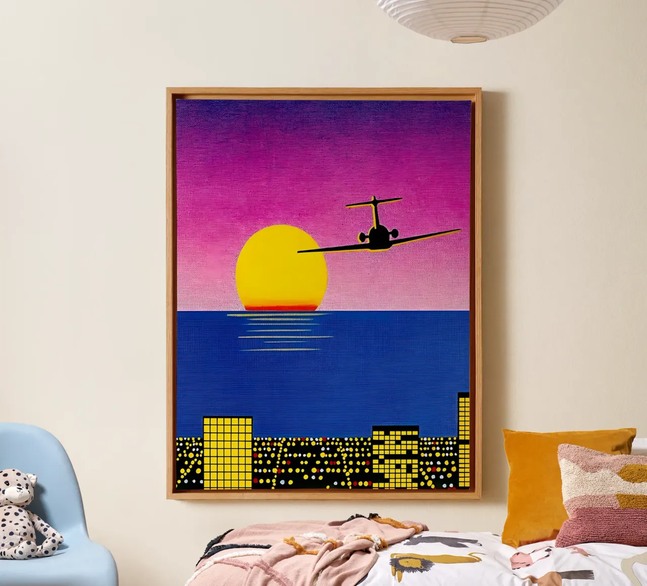 Hoog vliegend vliegtuig canvas met Baklijst van HKS JAPANESESTORE