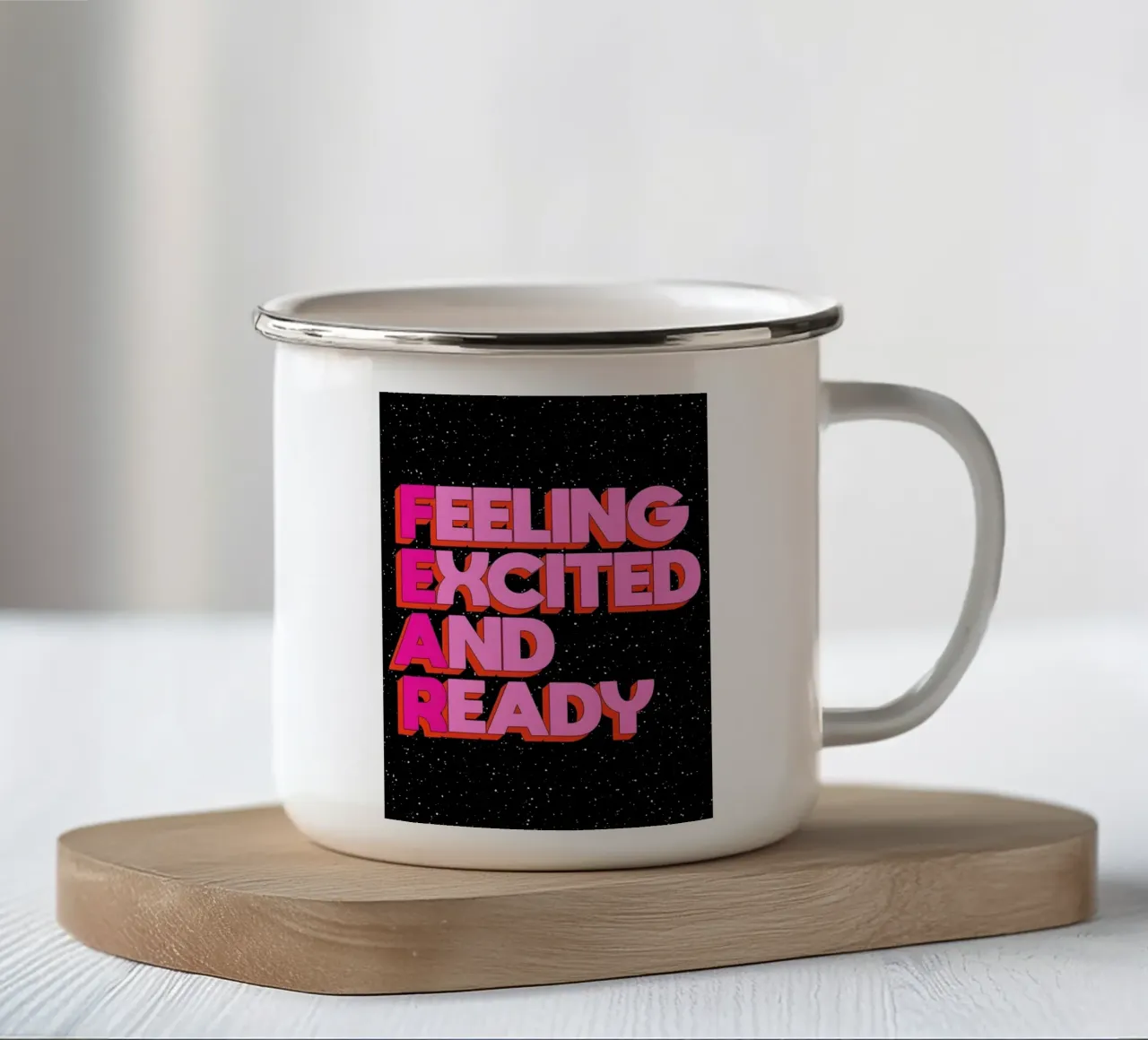 F.E.A.R tazza in smalto da Type & Tape