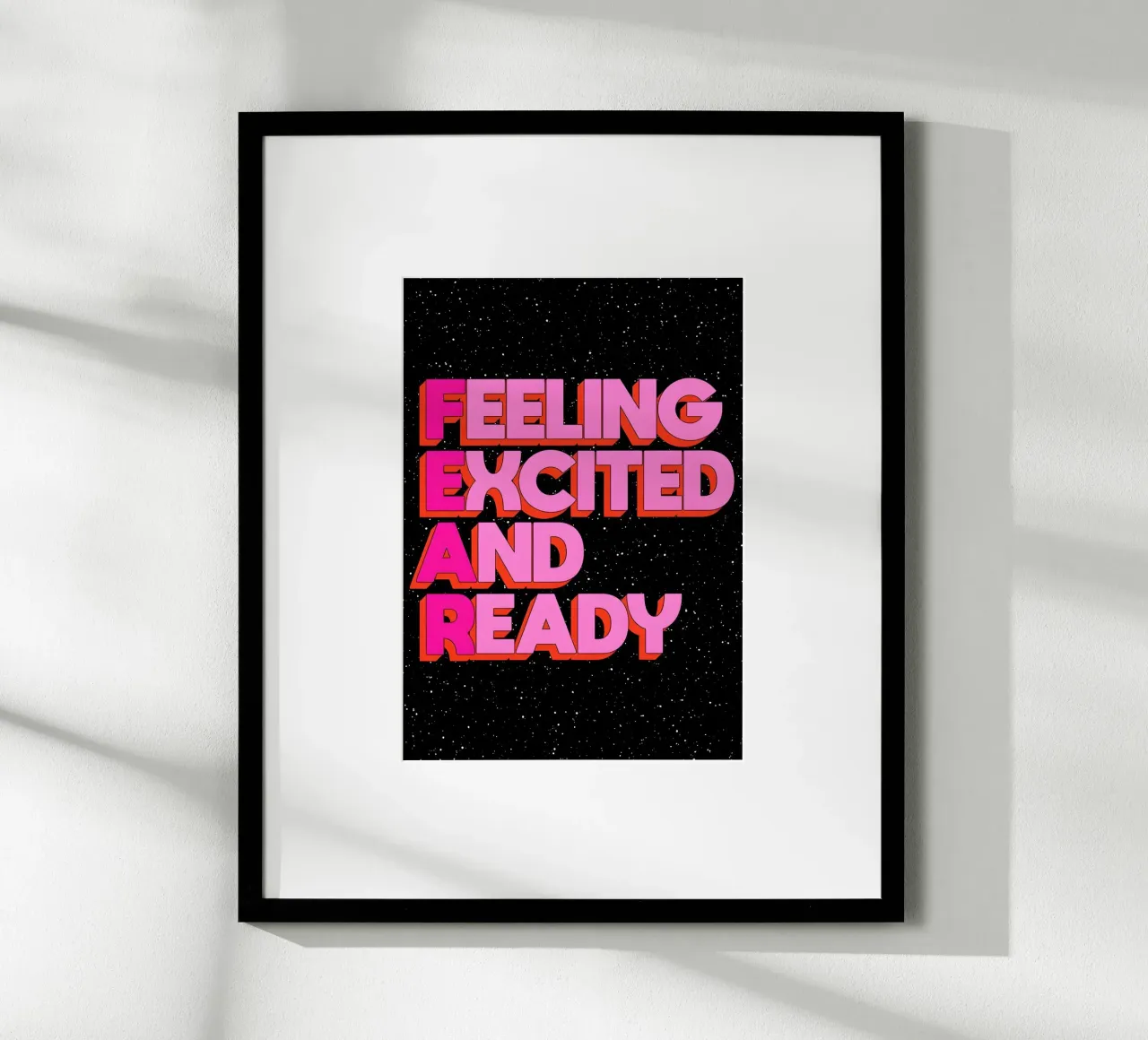 F.E.A.R poster con telaio in legno da Type & Tape