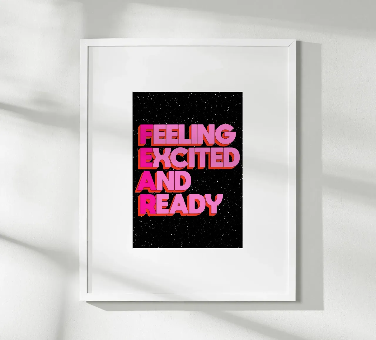 F.E.A.R poster con telaio in legno da Type & Tape