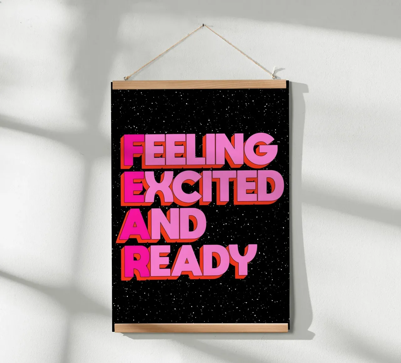 F.E.A.R poster con telaio in legno da Type & Tape