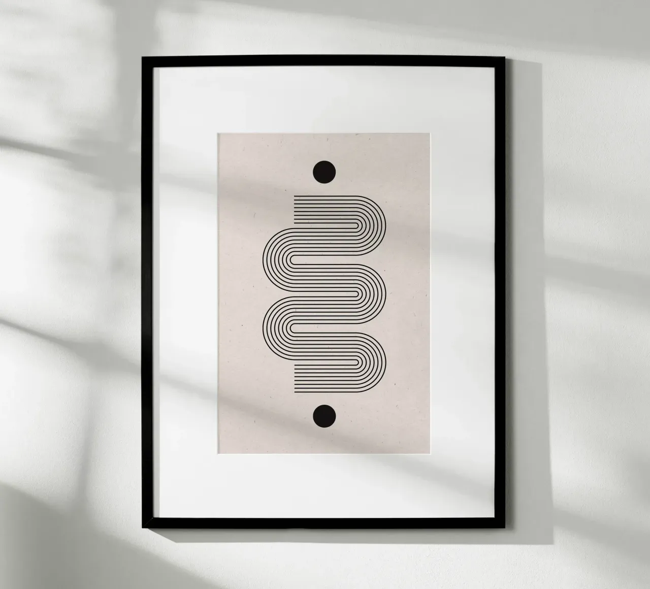 Equilibrio moderno n. 1 poster con telaio in legno da The Miuus Studio