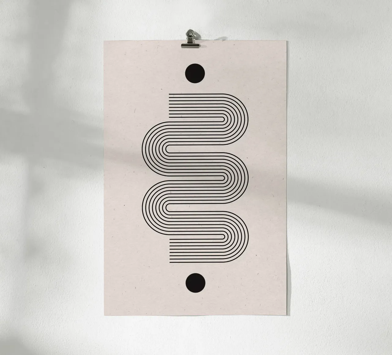 Equilibrio moderno n. 1 poster con telaio in legno da The Miuus Studio